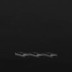 Set de 3 - Rails Picatinny courts pour SRS A1/HTI - Polymère / Noir - Silverback