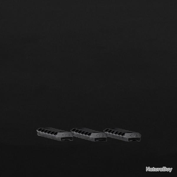 Set de 3 - Rails Picatinny courts pour SRS A1/HTI - Polymre / Noir - Silverback
