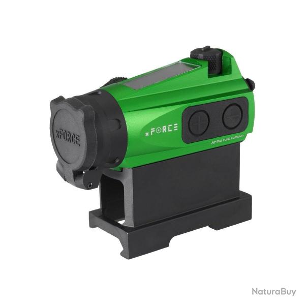 Viseur point rouge solaire XTSP avec mount Low QD - Vert - JJ Airsoft