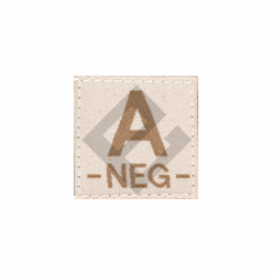 Patch groupe sanguin A Neg - Desert - Clawgear