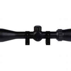 Lunette 3-9x40 rétro-éclairage bleu avec anneaux de montage - Swiss Arms