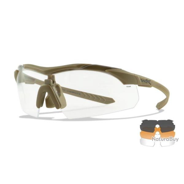 Lunettes WX Vapor 2.5 Comm - Verres Transparent, Fum et Orange/Dark Earth - Wiley X