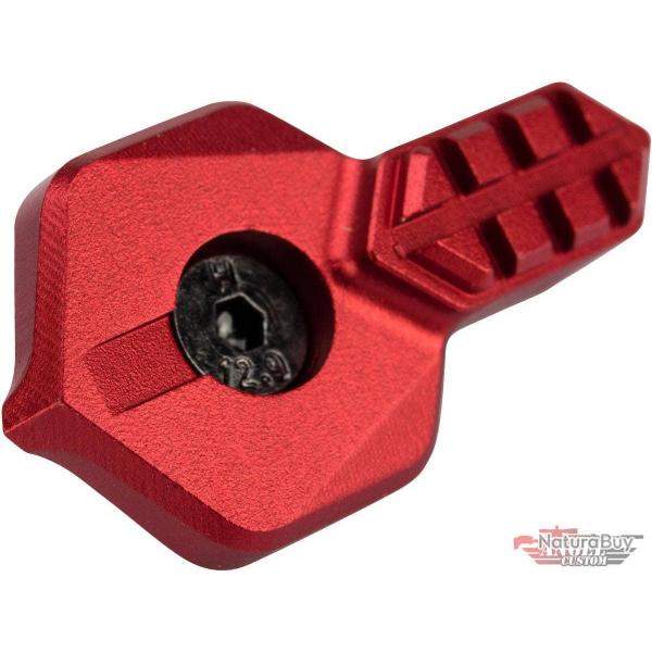 Slecteur de tir Hex pour M4 AEG - Gauche / Aluminium / Rouge - Angel Custom
