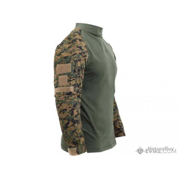 Tactical Airsoft Combat Shirt - Woodland Digital / M - Rothco