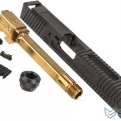 Culasse Salient Arms pour BLU GBB - Acier / Culasse noire & Canon Gold - G&P