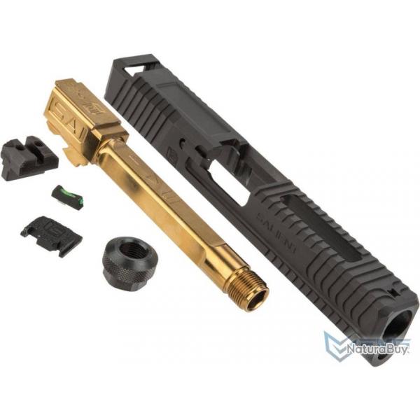 Culasse Salient Arms pour BLU GBB - Acier / Culasse noire & Canon Gold - G&P