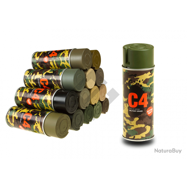 Bombe de peinture C4 Mil Grade - RAL6003 - Armamat