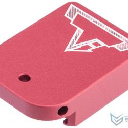 Talon de chargeur Taran Tactical pour Hi-Capa GBB - Sans port de chargement / Aluminium / Rouge - EM