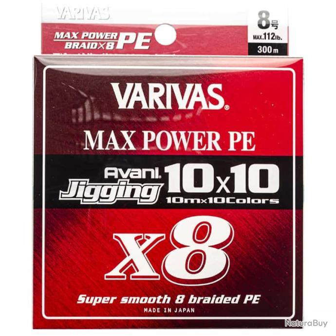 VARIVAS Avani Jigging 10X10 Max Power PE X8 400m #4 64lb PE Braid