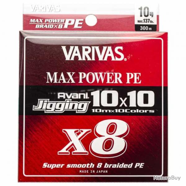 Varivas Avani Jigging 10x10 Max Power 300m 137lb
