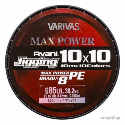 Varivas Avani Jigging 10x10 Max Power 85lb 1200m - Nylons - Tresses  (11094032)