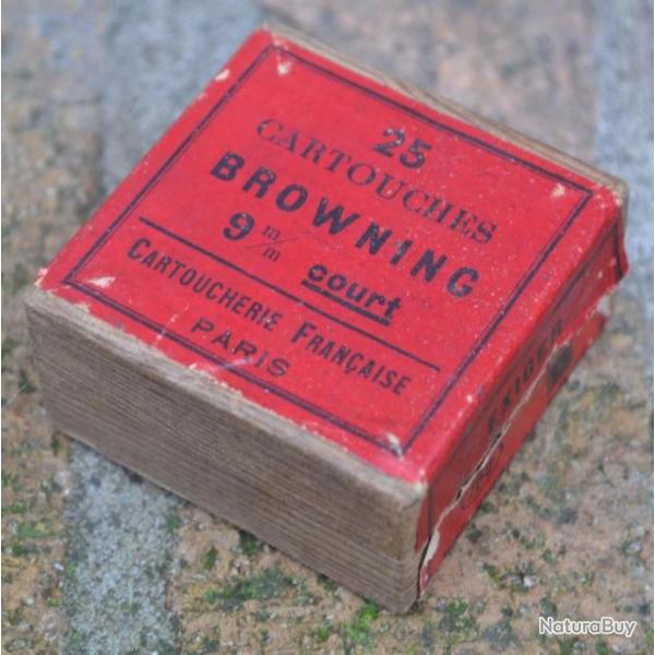 Boite Vide 9MM Court Browning vers 1940