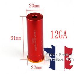 Cartouche réglage Laser calibre 12 - Piles offertes - Envoi rapide depuis la France