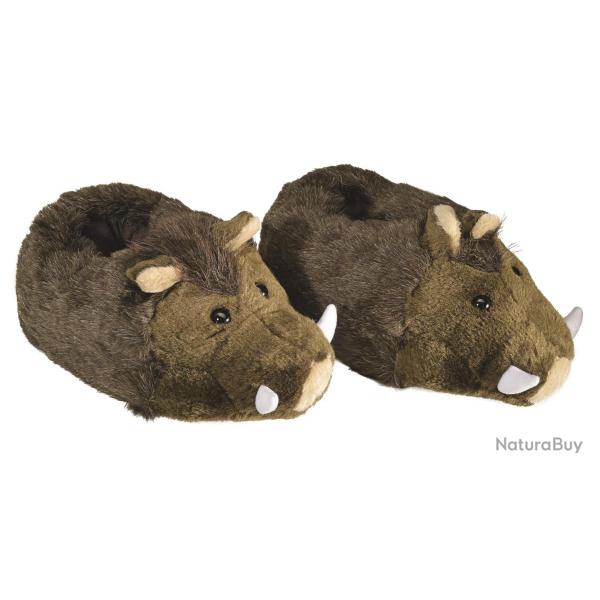 Chaussons Nature de Brenne sanglier marron P41/43