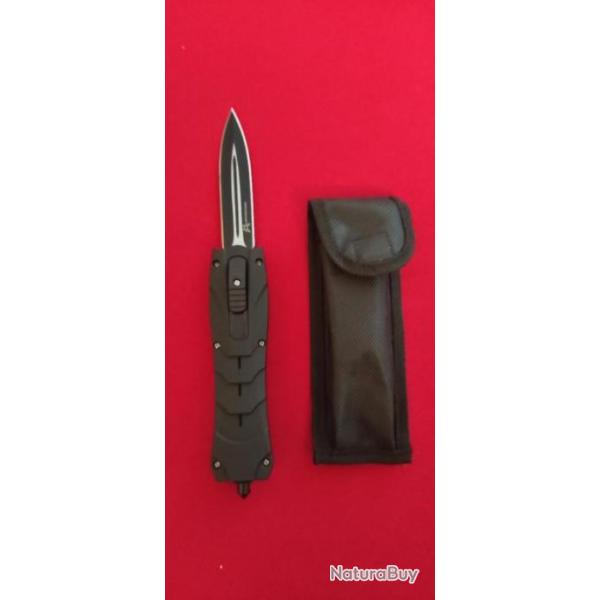 Couteau automatique  cran d'arrt couleur noire