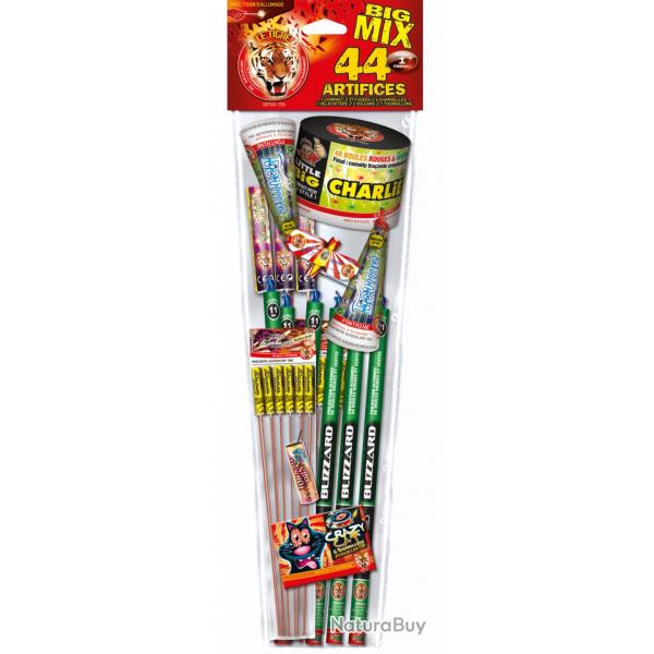 1 Sachet "Big Mix" - Assortiment de 44 artifices