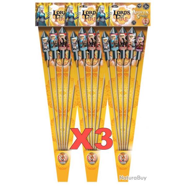3X Lot Feu D'artifice - Fuses " Arwen " X5 Pices par Paquet