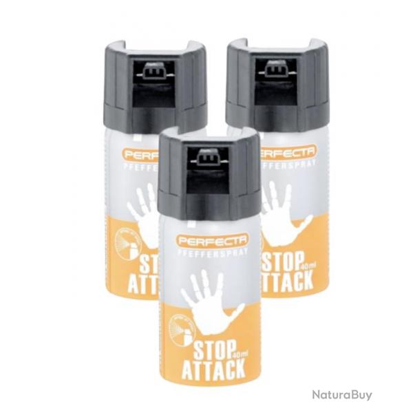 3X BOMBES STOP ATTACK AUX POIVRE - 40 ML - " PERFECTA "