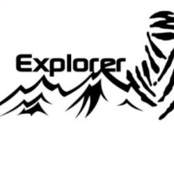 Autocollants Explorer  déco voiture camping car ou autres noir ou blanc !