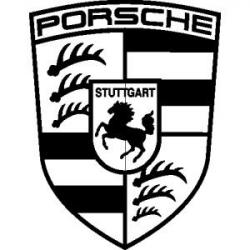 Autocollants Écussons Porsche  voiture camping car ou autres noir ou blanc !