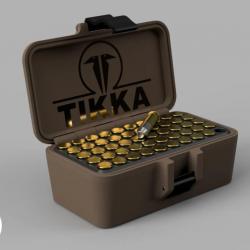 Boite de rangement pour munition 22lr avec custom logo TIKKA - Impression 3D