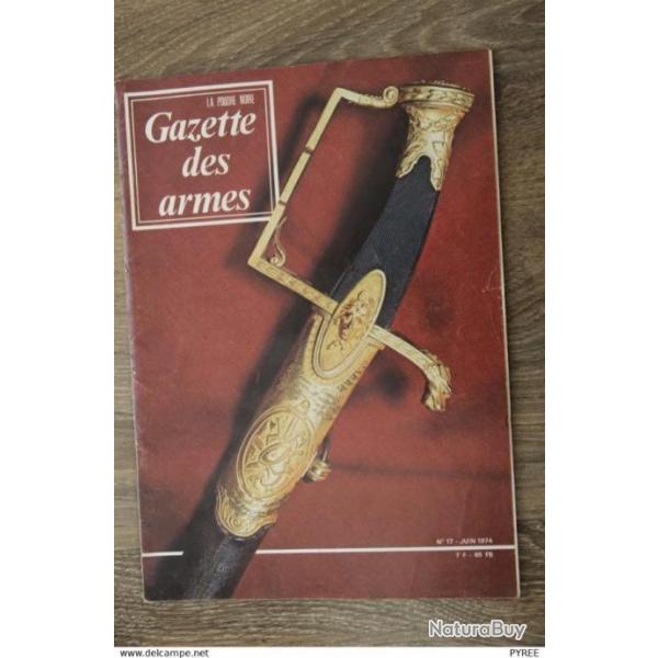 GAZETTE DES ARMES N 17 1974 GP 35 SOE ARMES D'HONNEUR