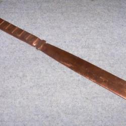 WW1 14-18 : coupe-papier en cuivre, artisanat de tranchée