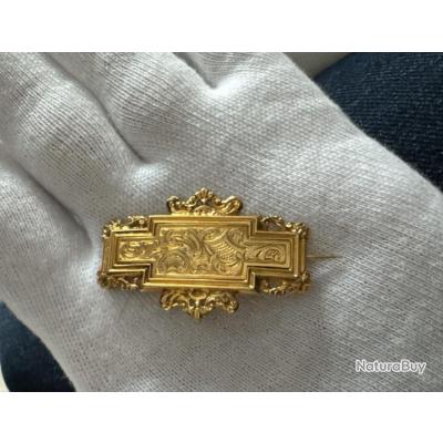 Ancienne Fibule Broche Métal Déco - Occasion, Style Antique