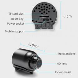 Mini caméra espion HD 1080p wifi avec vision nocturne + carte sd 16gb