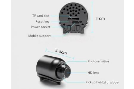 Mini Caméra Espion HD1080P Caméra Cachée avec Vision Nocturne et