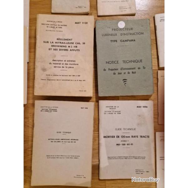 Notices militaire annee 60 /70/80