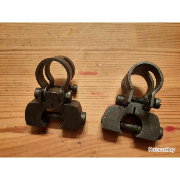 Montage solide pour rail de 11mm destin  une lunette vintage en corps de 19mmFabrication Alleman.