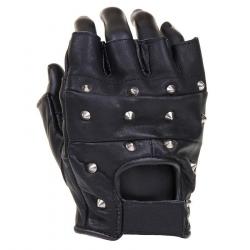 Mitaines en cuir cloutées