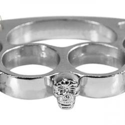 Poing américain "Le trio de la mort" Argent