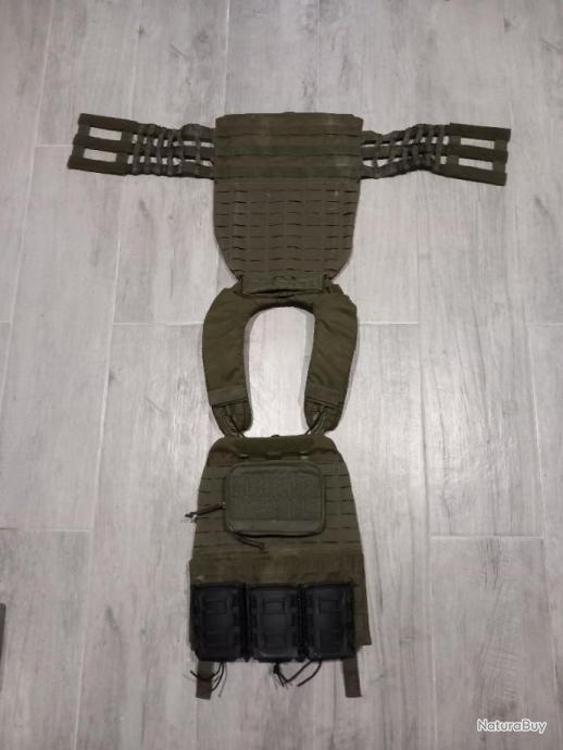 Porte plaque 5.11 Tactical TacTec Coyote + 10 x Boucles MOLLE Elastique et  Patch 5.11 - Gilets tactiques (11056422)