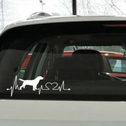 2 x feuille autocollants de voiture motif chien Noir ou blanc ou mixte