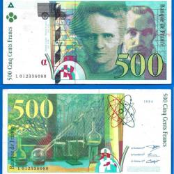 France 500 Francs 1994 Pierre et Marie Curie Billet