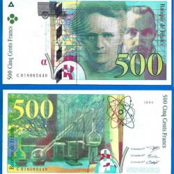 France 500 Francs 1994 Pierre et Marie Curie Billet
