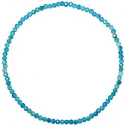 Bracelet en apatite bleue - Perles facetées ultra mini