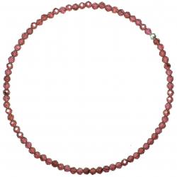 Bracelet en grenat rouge - Perles facettées ultra mini
