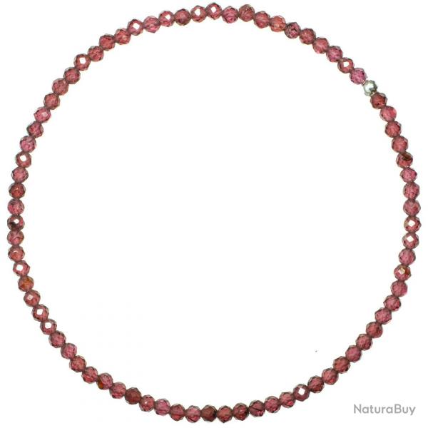 Bracelet en grenat rouge - Perles facettes ultra mini