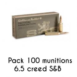 100 Munitions 6.5 Creedmoor Sellier & Bellot FMJ BT 140gr 