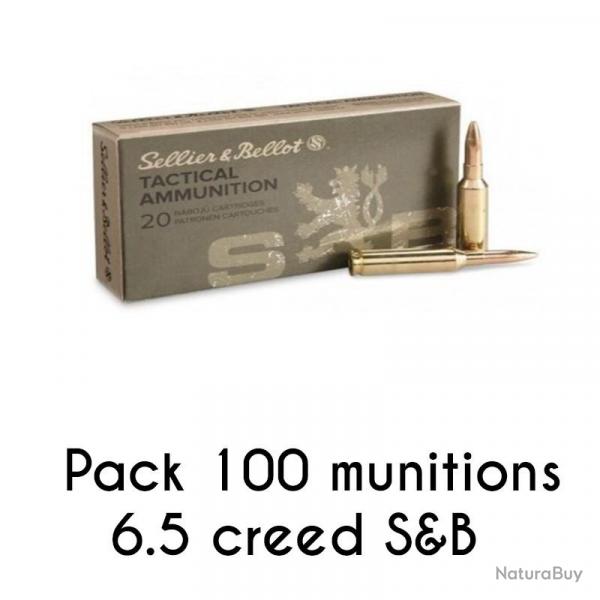 100 Munitions 6.5 Creedmoor Sellier & Bellot FMJ BT 140gr 