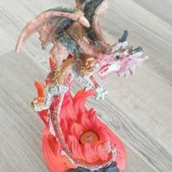 figurine dragon flame orange