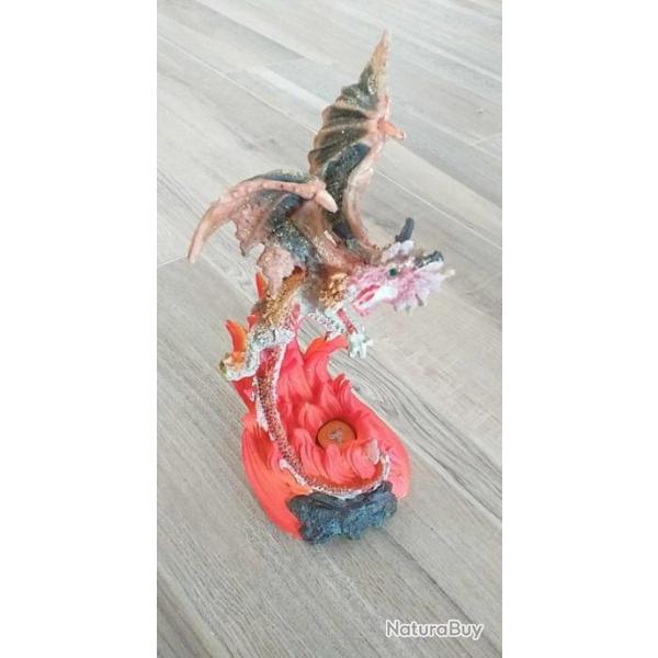 figurine dragon flame orange