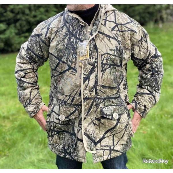 Parka En Peau (cuir) Façonnable Marron Pour Homme - Taille M - Occasion En Parfait état