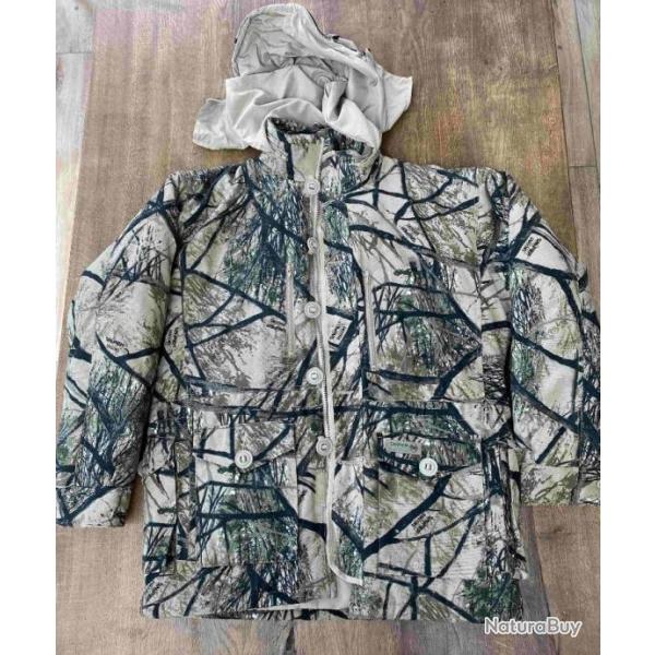 Trs belle parka  capuche, trs confortable, multipoches,camouflage NOIR ET BEIGE - grandes tailles