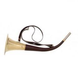 CORNE DE CHASSE - LIGNE VERNEY CARRON - 50 CM - LAITON GAINEE CUIR