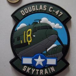 Douglas C-47 Skytrain écusson PVC collection avion transport militaire