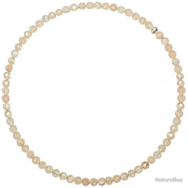 Bracelet en pierre de soleil - Perles facetes ultra mini